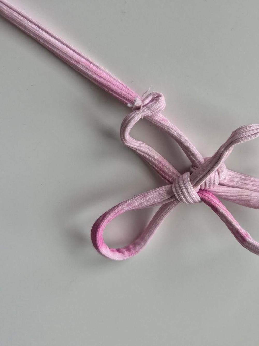 Light Pink Ribbed Triangle Bikini Top - Picture 5 of 5